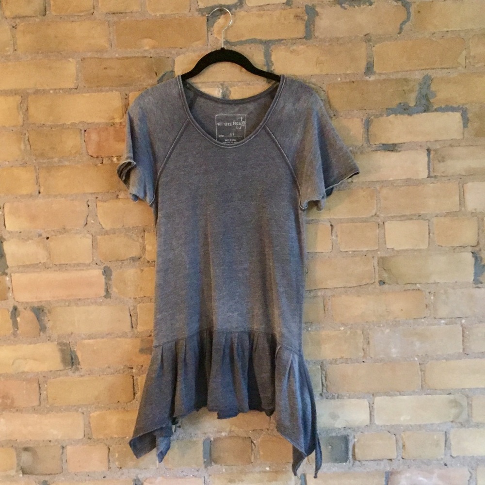 Free people grey moto tunic